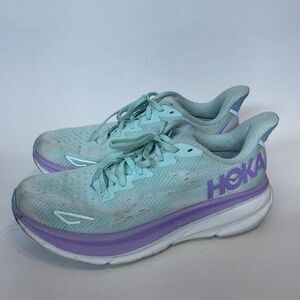 Hoka One One Clifton 9 Sunlit Ocean Lilac Mist Running Sneakers Women Size 8B